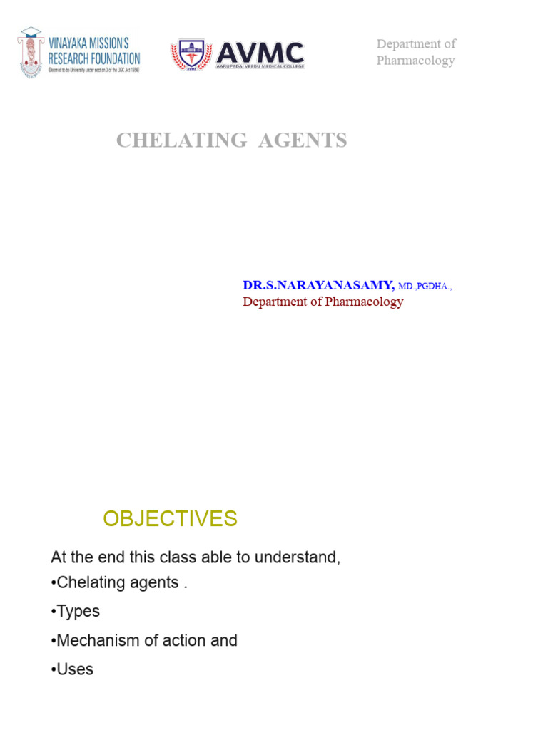 Chelating Agents - 2024 New | PDF | Chelation ...