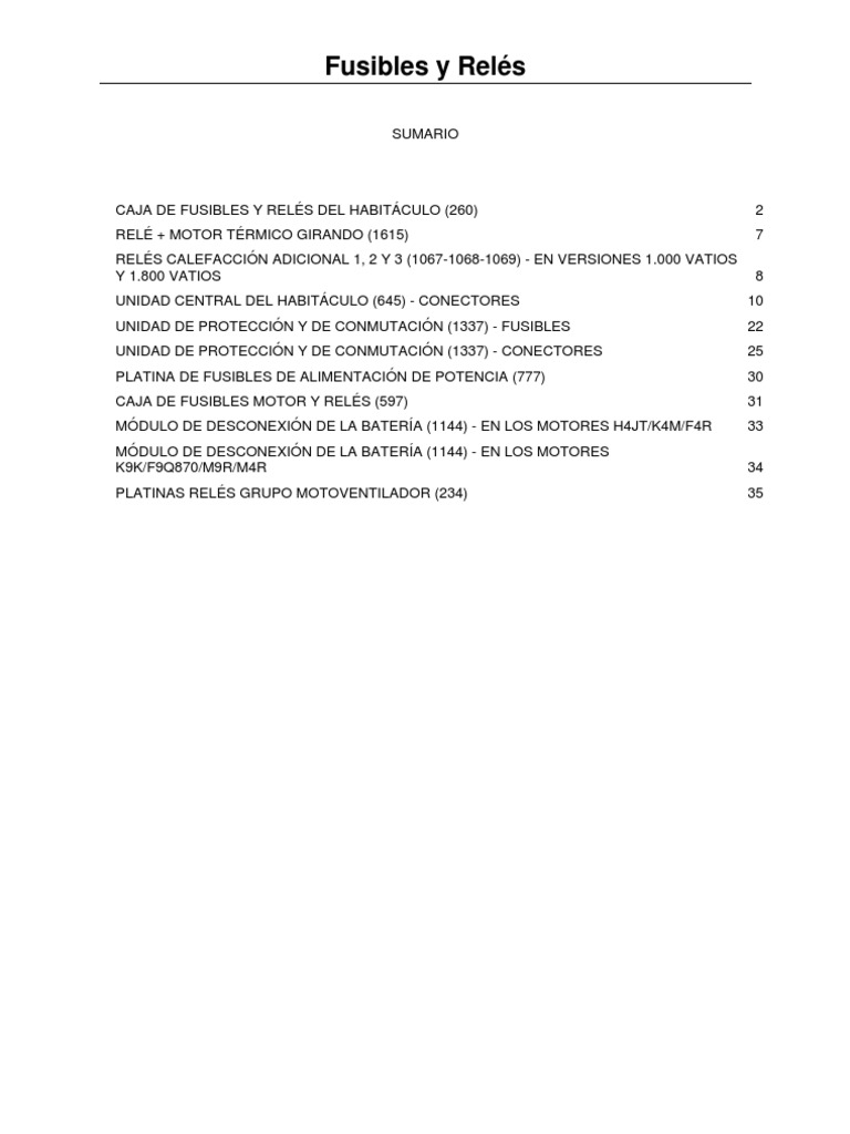 Megane III | PDF | Relé (Radio)