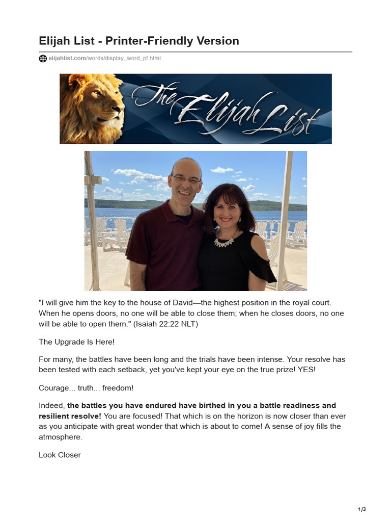 List PrinterFriendly Version PDF