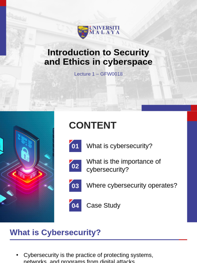 Introduction To Security and Ethics in Cyberspace | PDF | Security ...