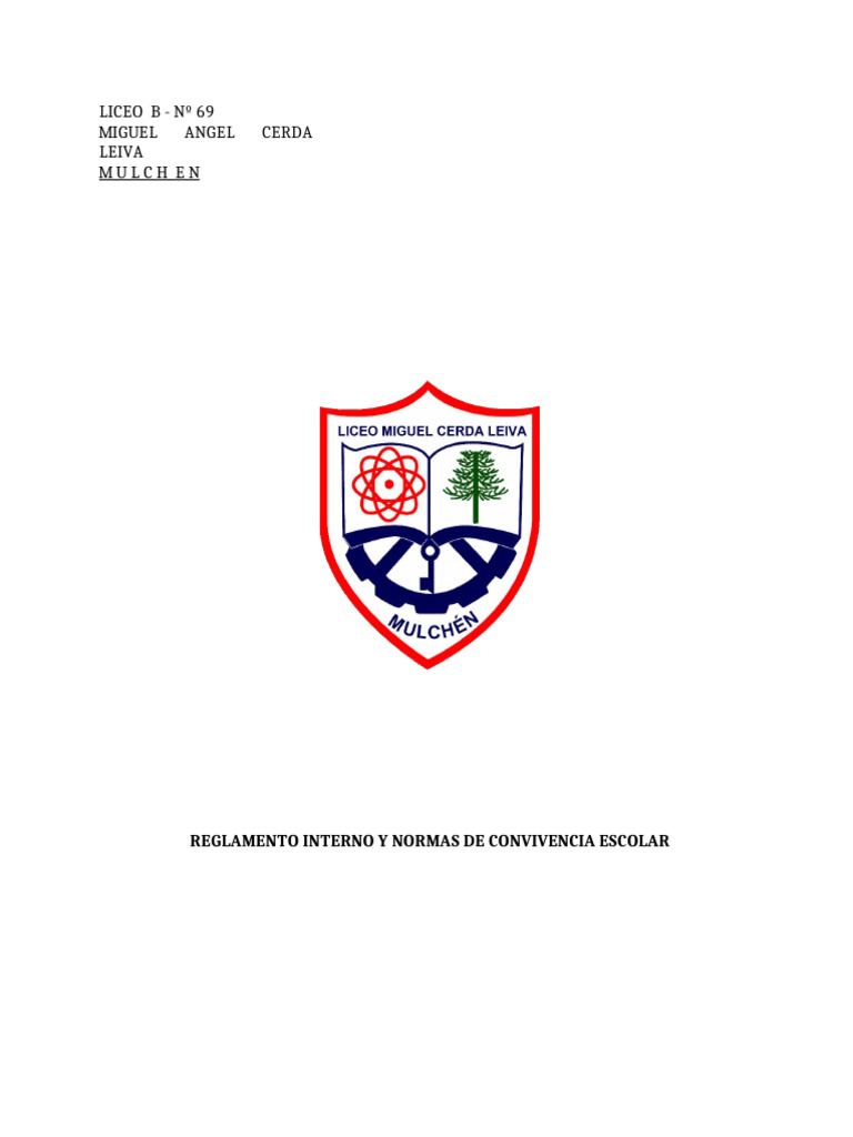 Reglamento Interno y Convivencia Escolar 2024-2025 | PDF | Maestros ...