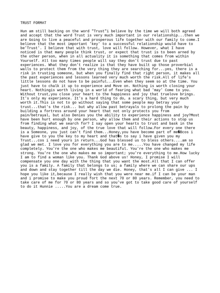 Trust Format Pdf