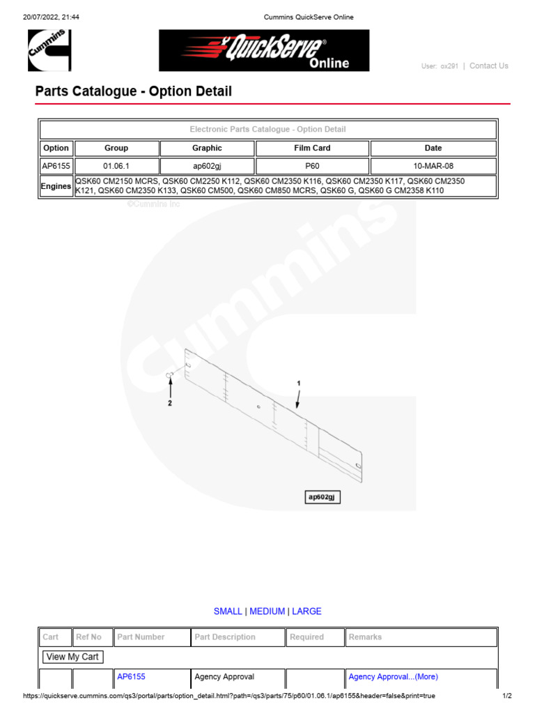 Cummins QuickServe Online Agency Approval | PDF