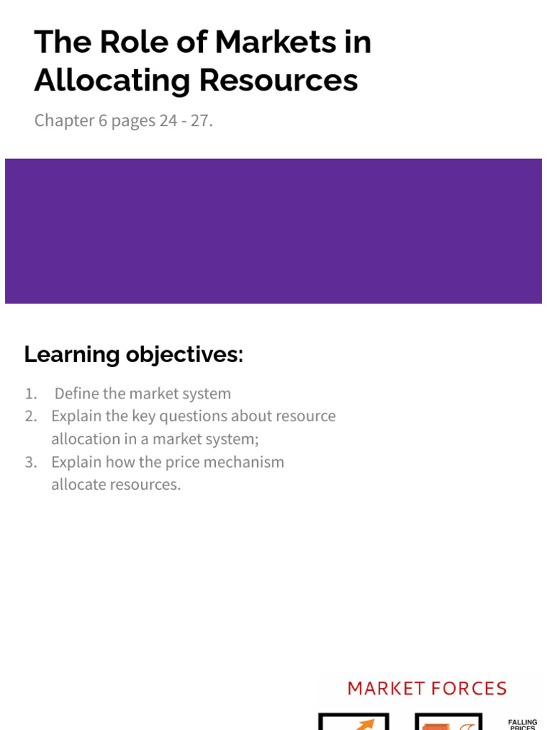 6 the role of markets in allocating resources pdf