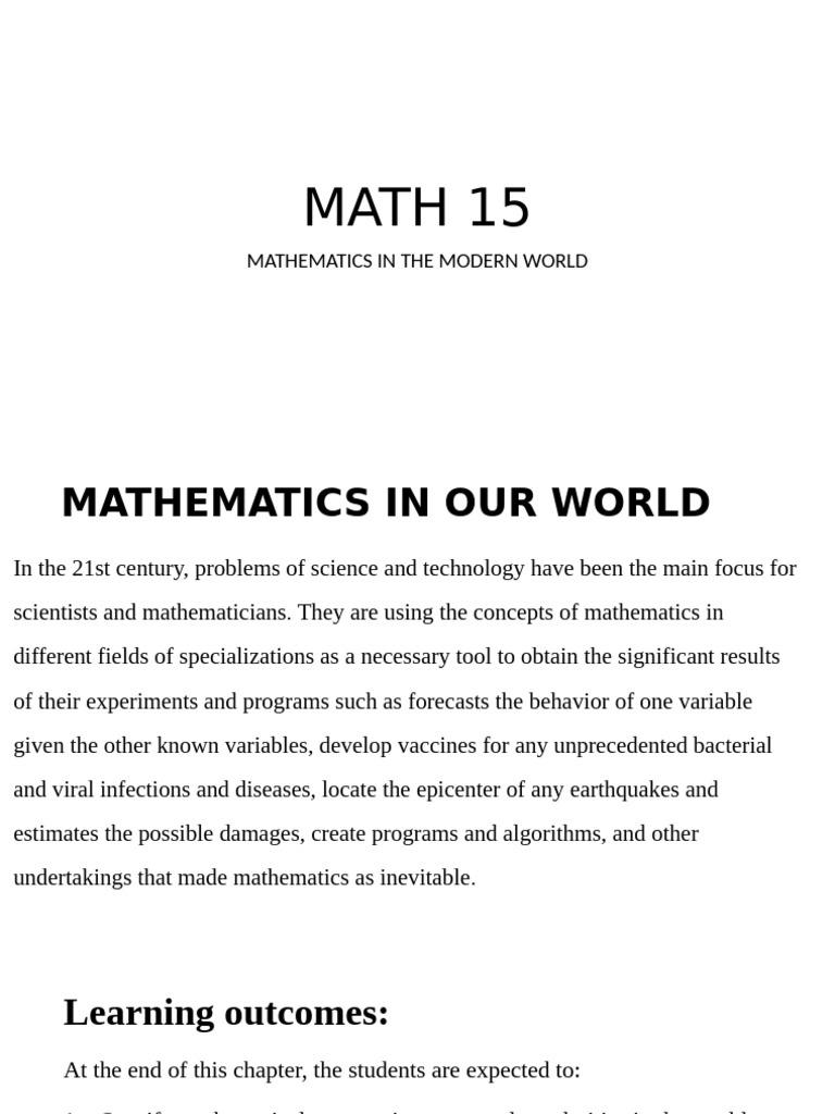 Math 15 Prelim Covergae | PDF | Mathematics | Experiment