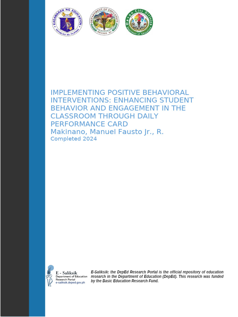 Enhancing Student Behavior With Dpcs Pdf Teachers Learning