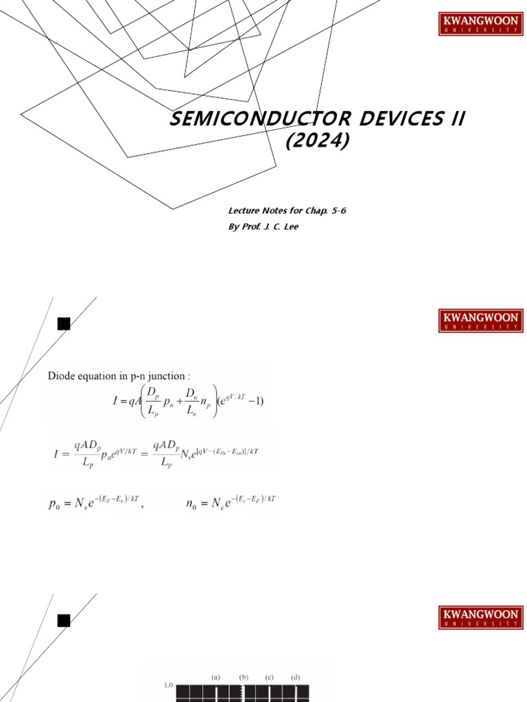 Semiconductor Devices Ii (2024) : Lecture Notes For Chap. 5-6 by Prof ...