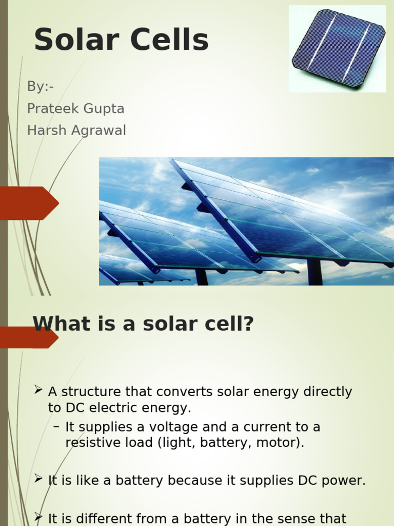 Understanding Solar Cells and Their Types | PDF | Solar Cell ...