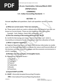 Indian accounting standards solutions Q.P.2024 .