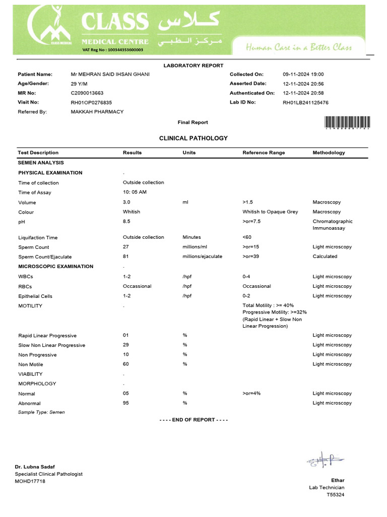 Mr MEHRAN SAID | PDF | Clinical Medicine | Medical Specialties