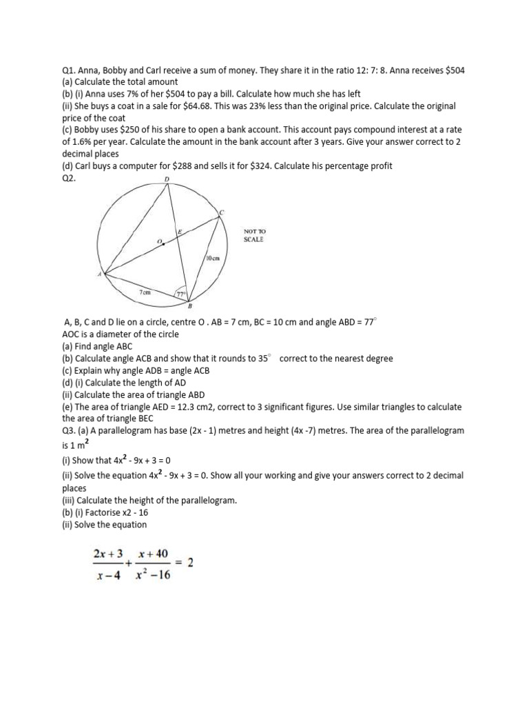 revision worksheet 5 | PDF | Astronomical Unit | Area