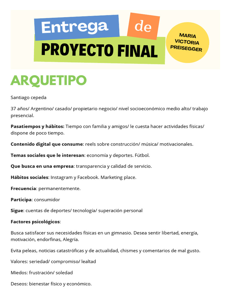 Entrega de Proyecto Final - CM PDF | PDF | Facebook
