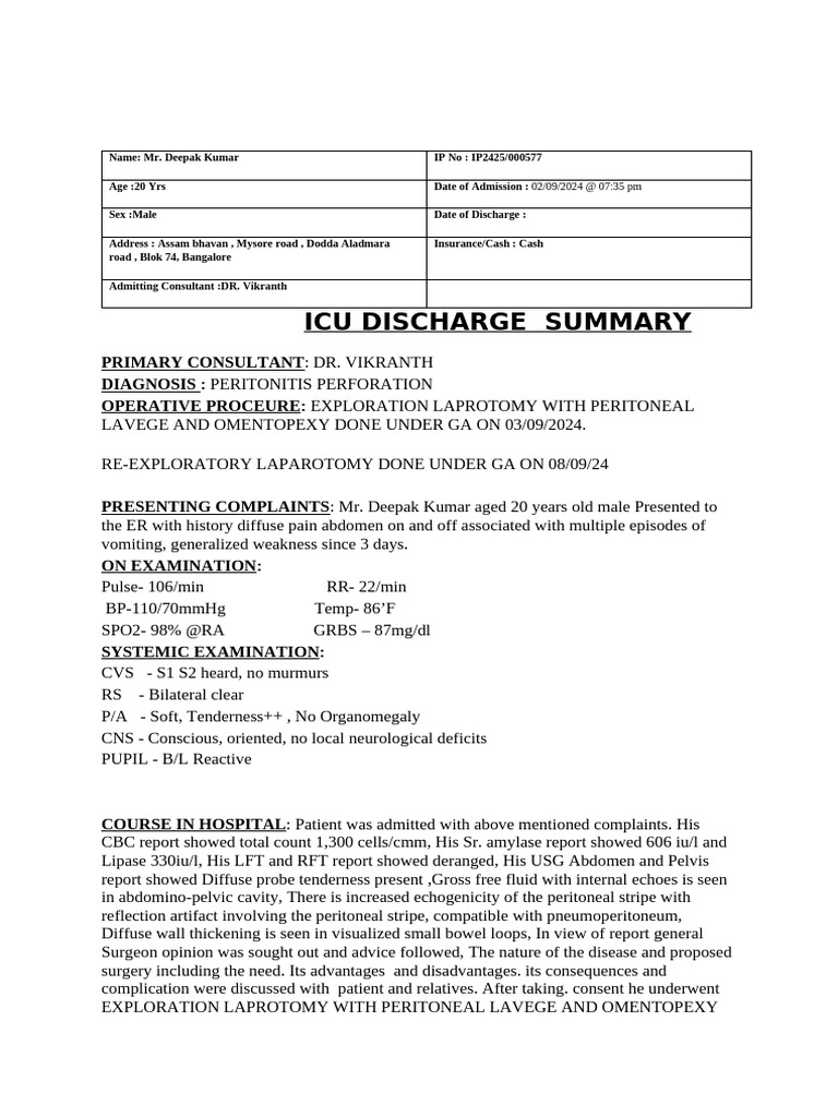 Deepak Kumar NEW | PDF | Patient | Gastroenterology