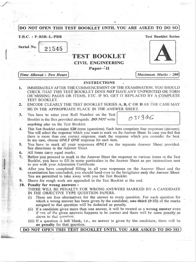 IES 2011 Question Papers Civil Engineering Part II 2 | PDF