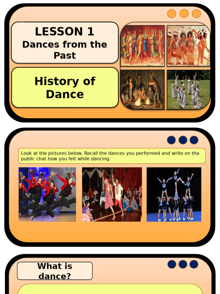 Lesson+1+ +Dances+From+the+Past+ +History+of+Dance | PDF | Dances ...