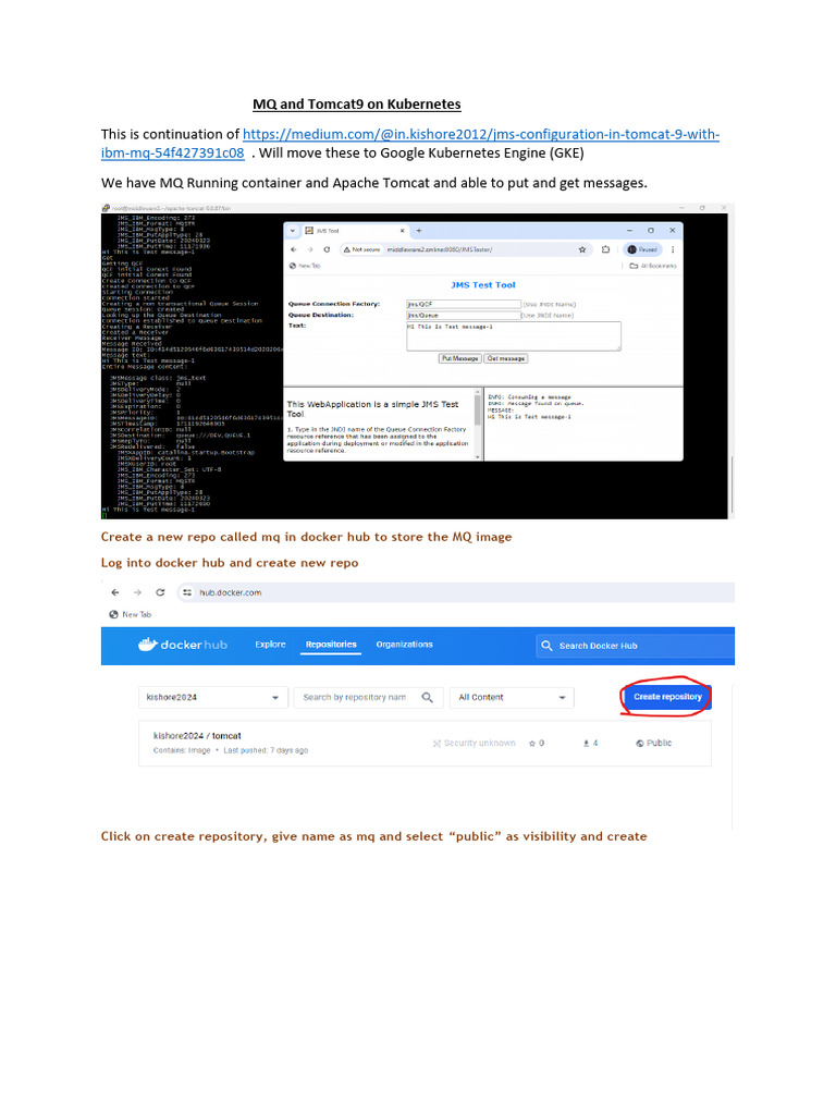Deploying MQ and Tomcat On Kubernetes | PDF | Computer Architecture ...