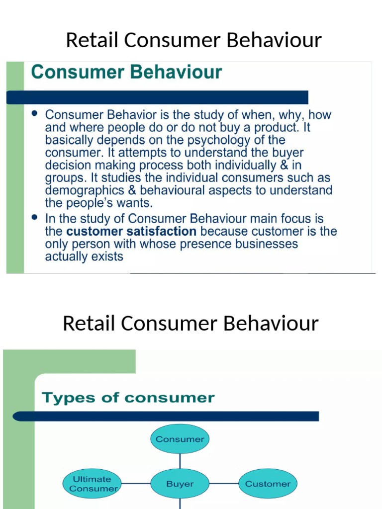 Understanding Retail Consumer Behavior | PDF | Marketing Research ...