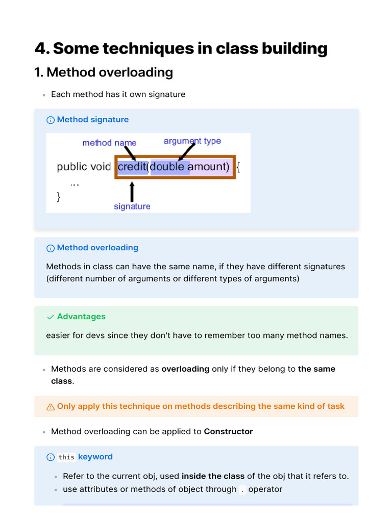 Some Techniques in Class Building | PDF | Method (Computer Programming ...