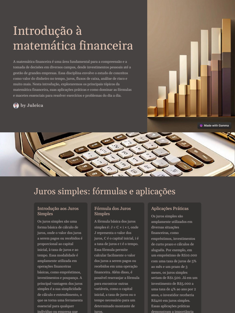 Fundamentos da Matemática Financeira | PDF | Valor Presente líquido | Juros