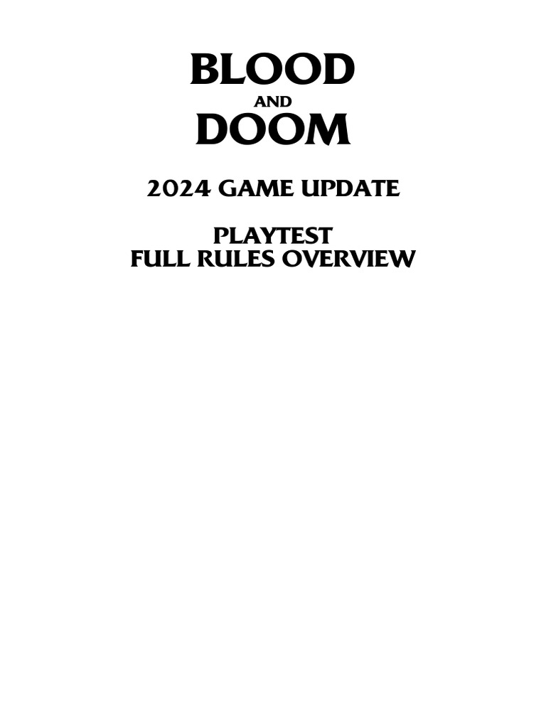 PLAYTEST QUICK RULES REFERENCE | PDF | Grappling | Wound