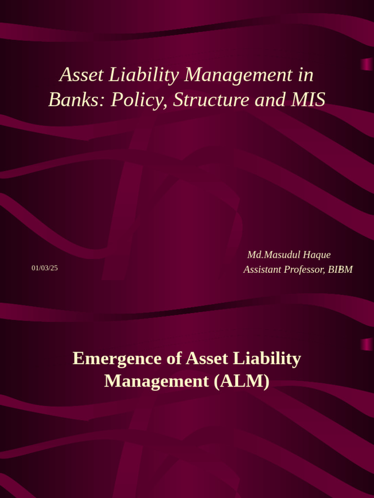 Asset Liability Management Pdf Banks Market Liquidity