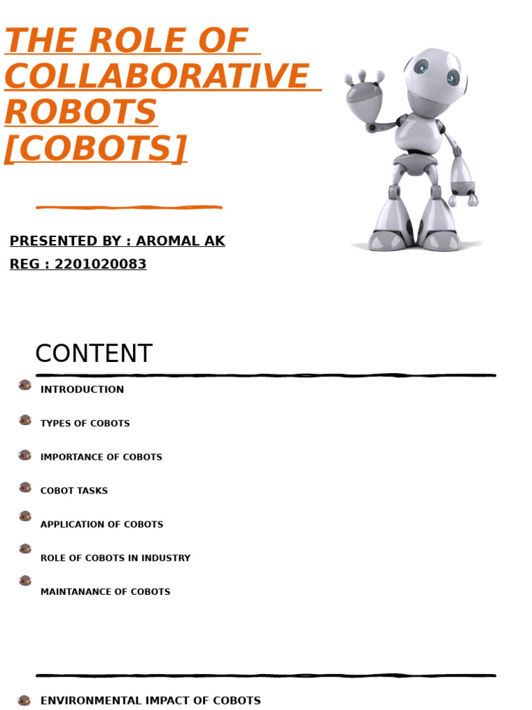 Understanding Collaborative Robots (Cobots) | PDF | Robot | Robotics