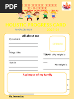 Holistic Progress Card Template | PDF | Literacy | Fluency