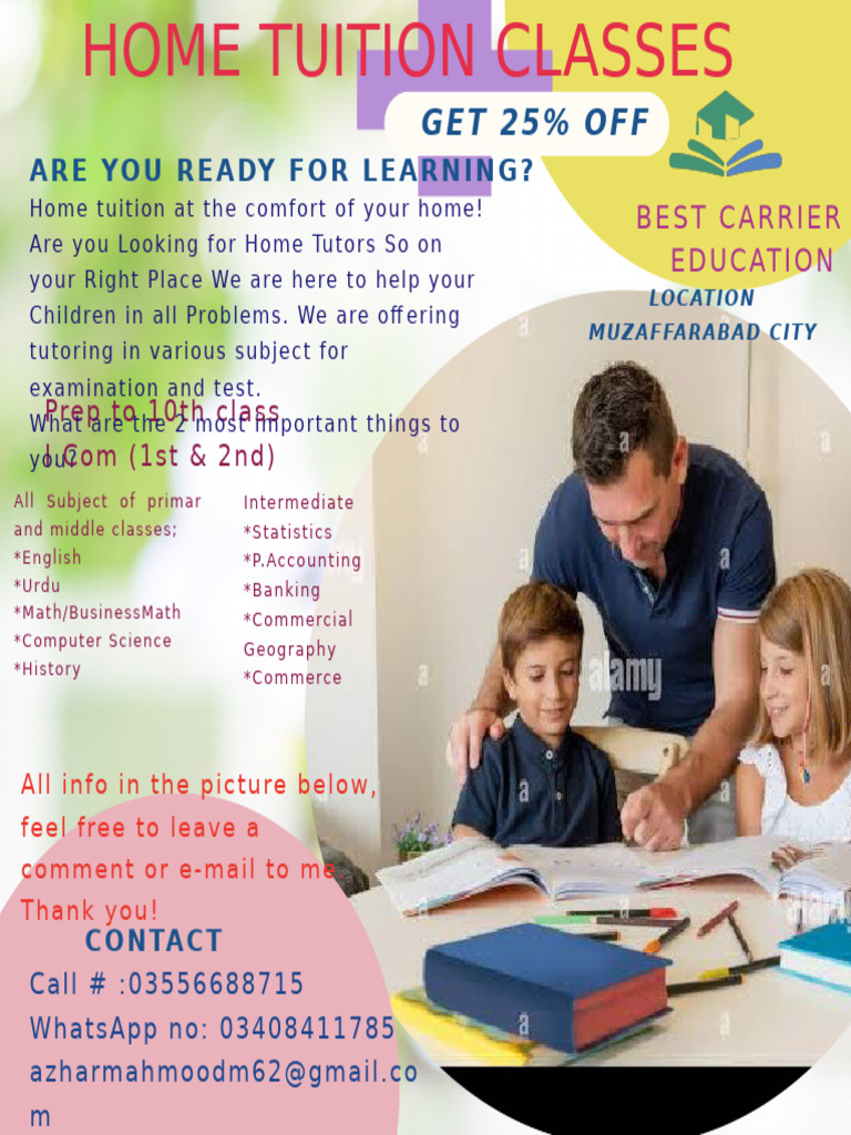 Home Tuition Classes in Muzaffarabad | PDF