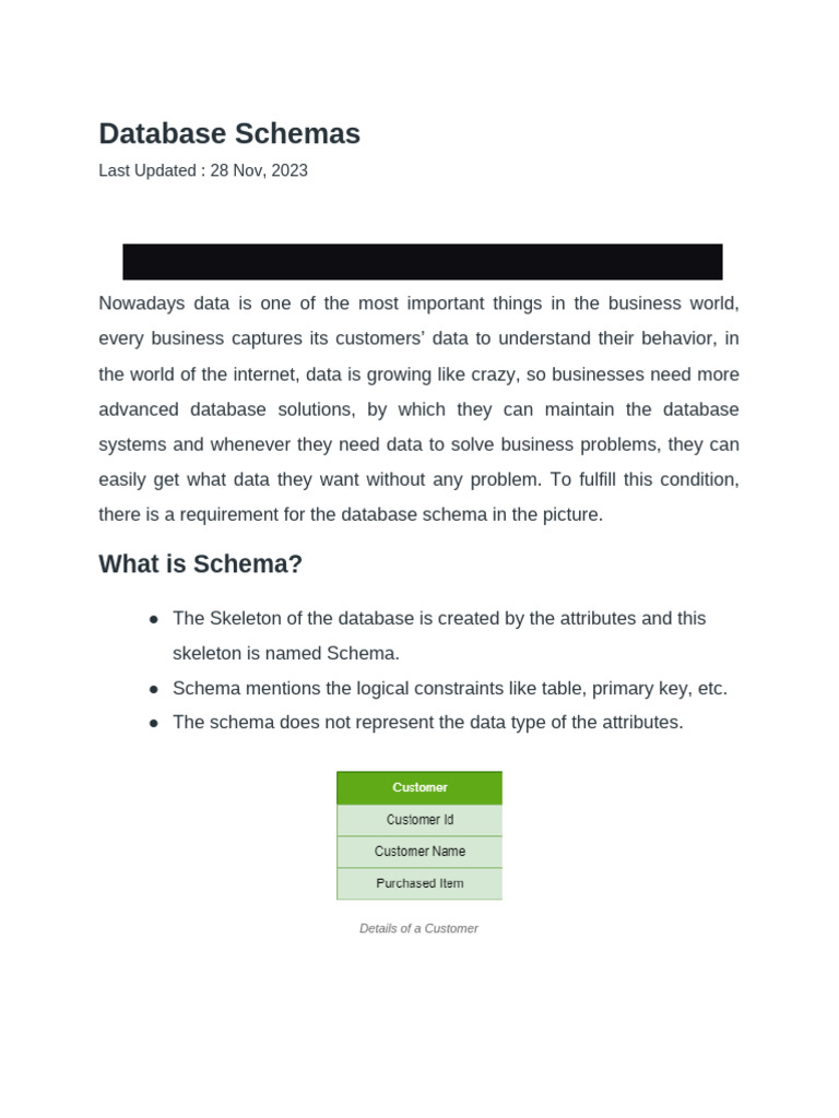 DBMS_Database Schemas | PDF | Databases | Relational Database