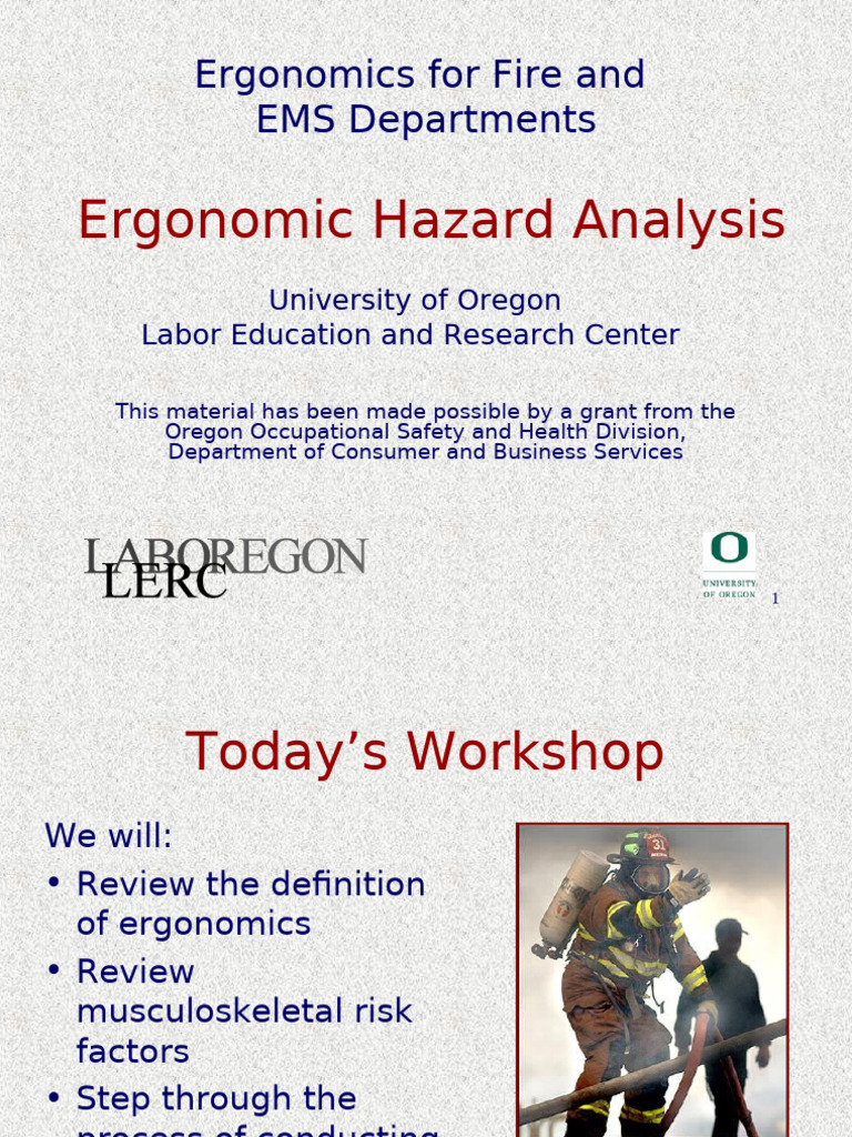 Ergonomic Hazard Analysis for Fire EMS | PDF | Human Factors And ...