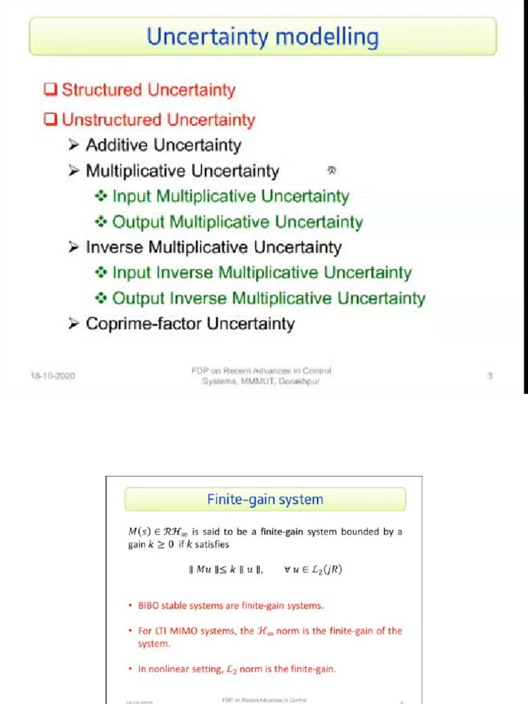 Robust Stability Analysis Using Small-Gain, Passivity | PDF
