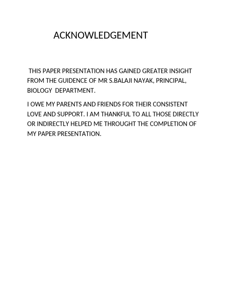 Academic Paper Acknowledgements | PDF