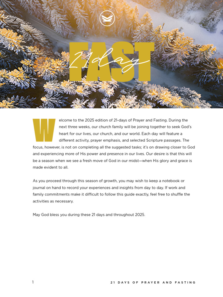 21 Days of Prayer and Fasting 2025 | PDF | Prayer | Forgiveness