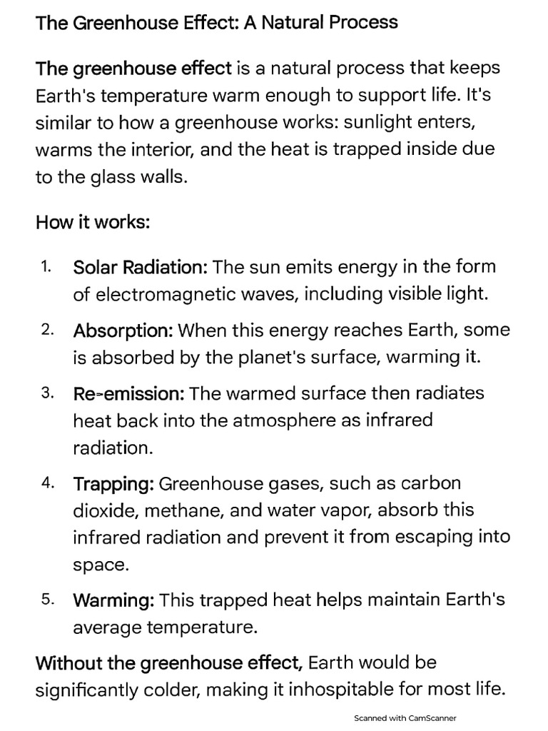 Greenhouse Effect & Earth Atmosphere | PDF