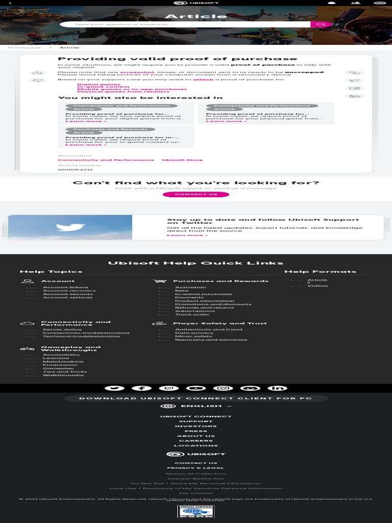 Providing Valid Proof of Purchase Ubisoft Help | PDF | Ubisoft | Computing