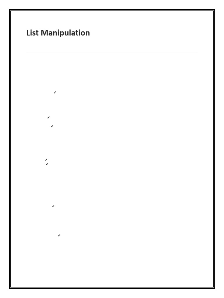 List Manipulation (Practical + Theory) | PDF | Parameter (Computer ...