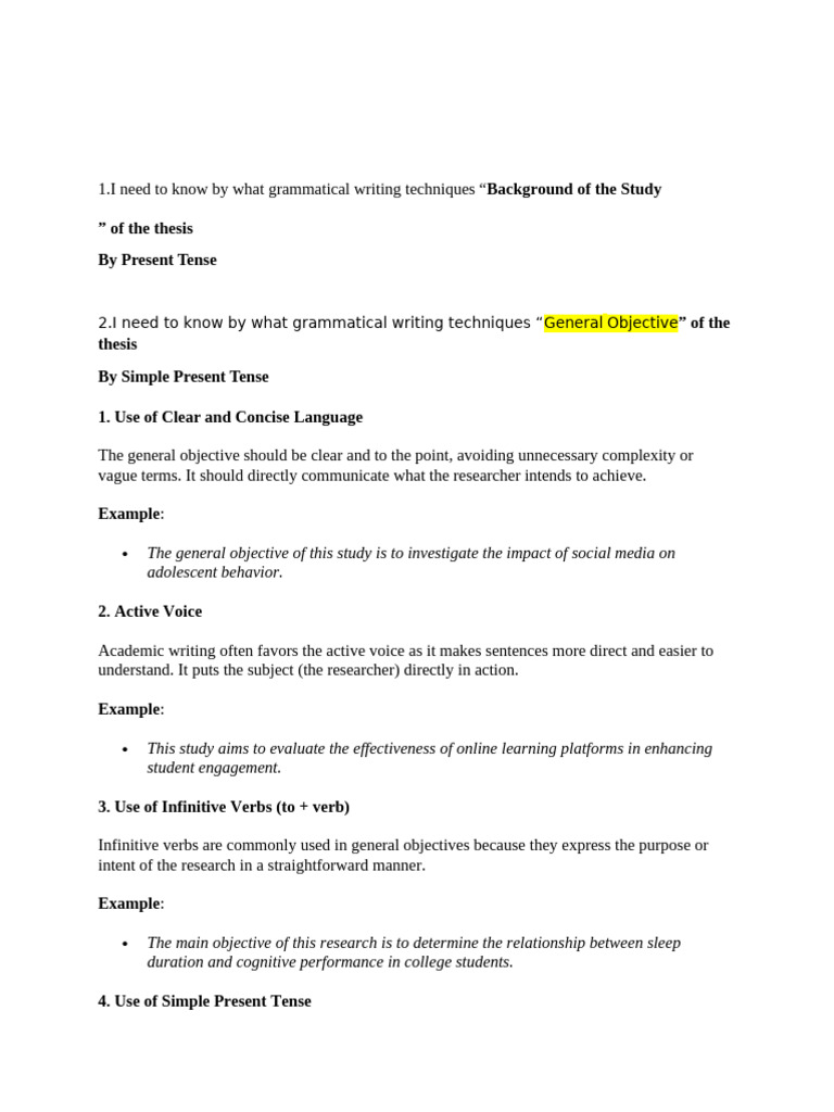1 Key Grammatical Writing Techniques T | PDF | Verb | Grammatical Tense
