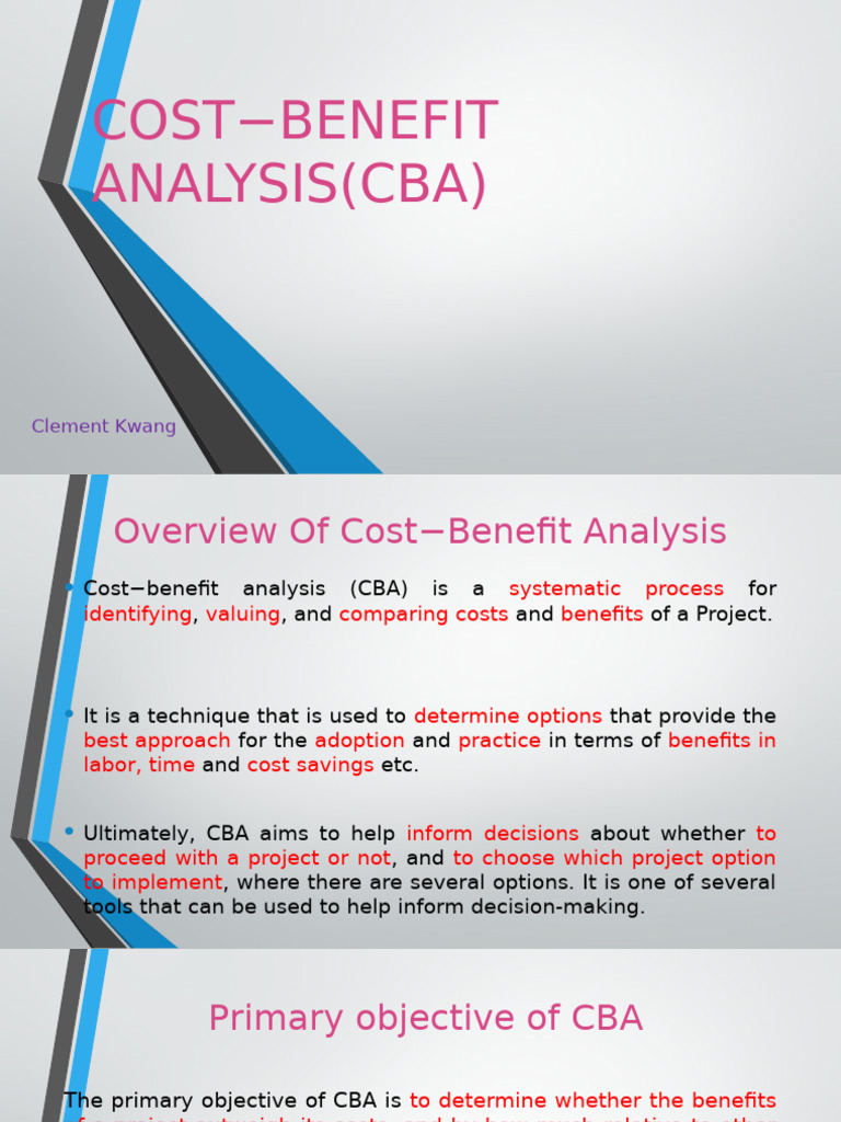 Cost Benefit Analysis | PDF | Cost–Benefit Analysis | Economies