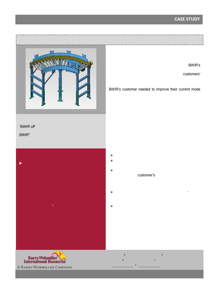 BWIR Casestudy Lewco Conveyor Belt | PDF | Business