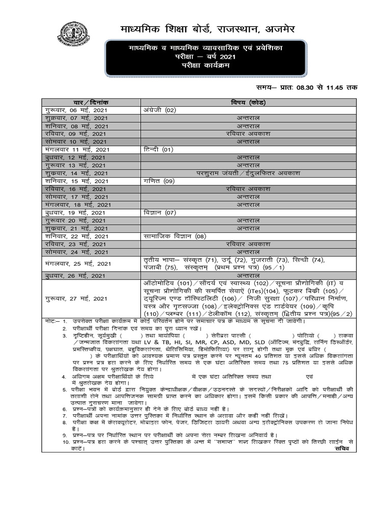 Educational Guidelines for 2021 | PDF