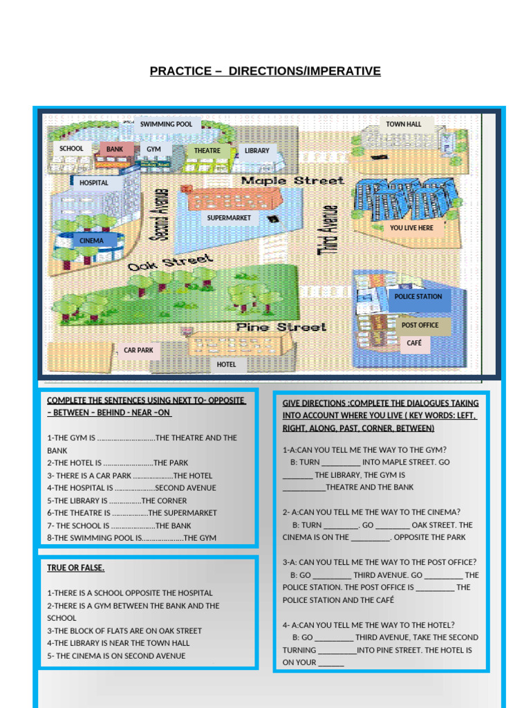 Directions and Locations Practice Guide | PDF