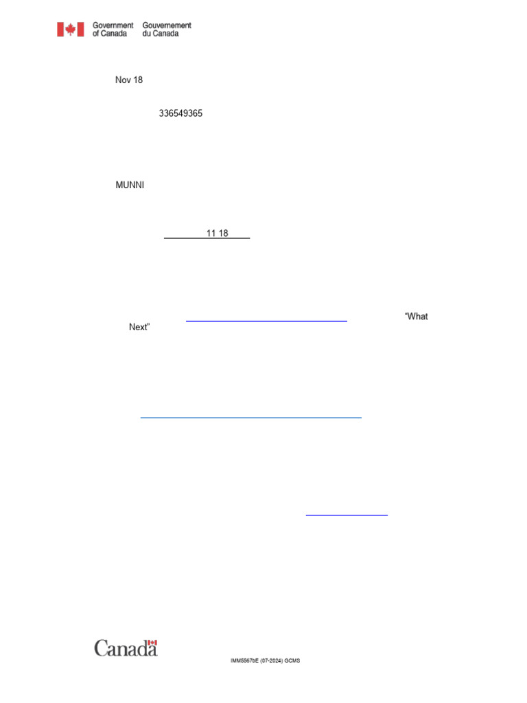 IRCC Application Submission Confirmation | PDF