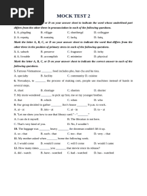 HƯỚNG DẪN THI VÀO 10 FORM Hà Nội 2025 MOCK TEST 2