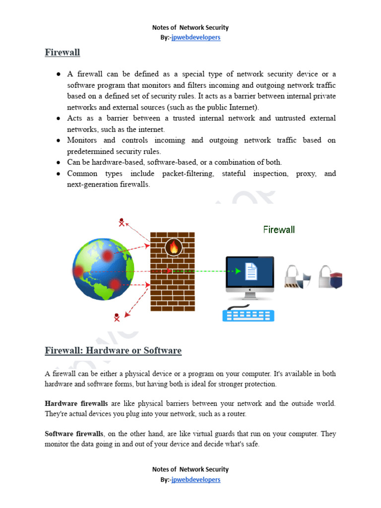 Understanding Firewalls in Network Security | PDF | Firewall (Computing ...