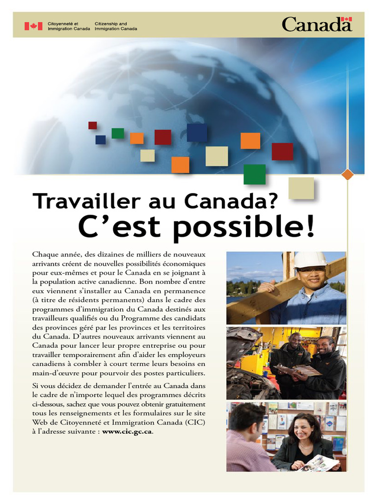 Travailler et immigrer au Canada facilement | PDF | Canada ...