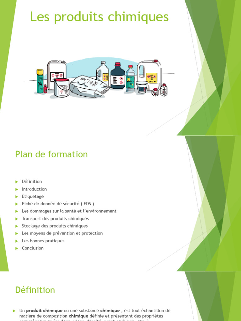 Formation sur les produits chimiques PDF Substances chimiques — free download