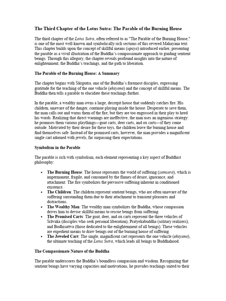 Third Chapter Lotus Sutra - 3 of 28 | PDF | Lotus Sutra | Enlightenment ...