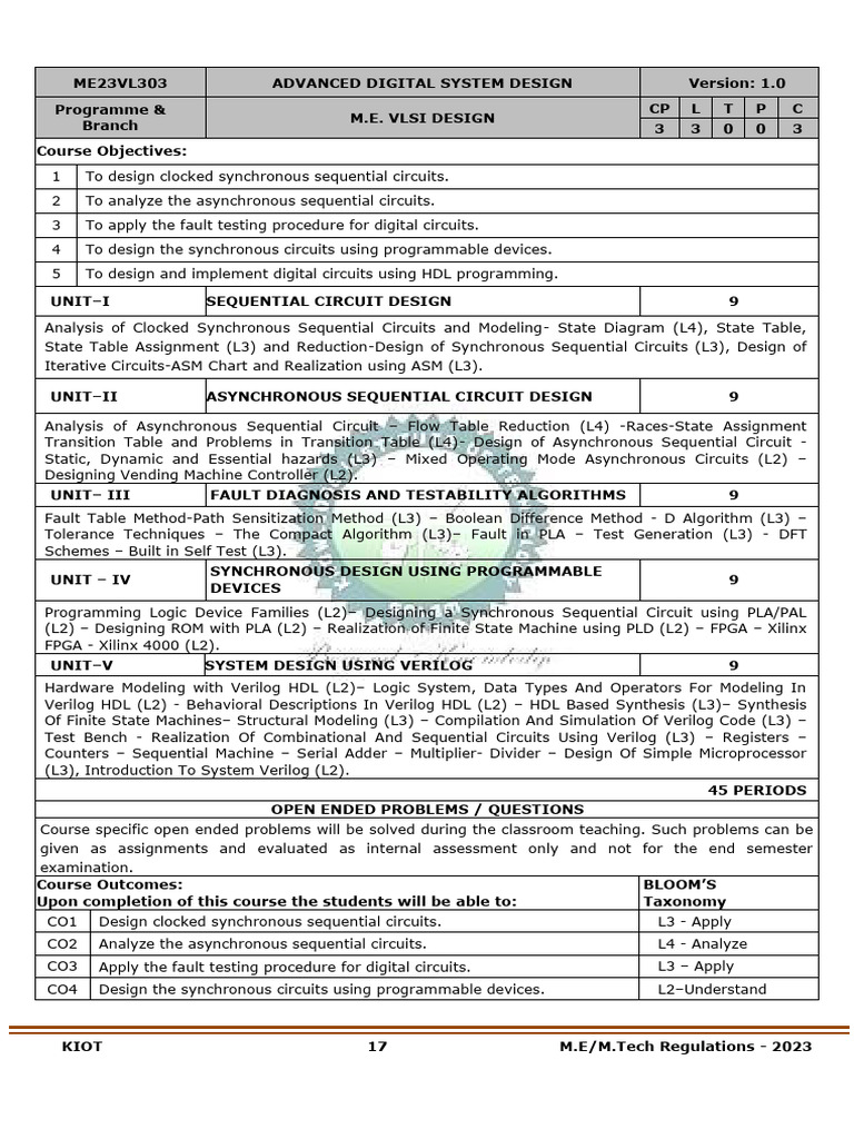 4.syllabus & Website Link | PDF | Hardware Description Language ...