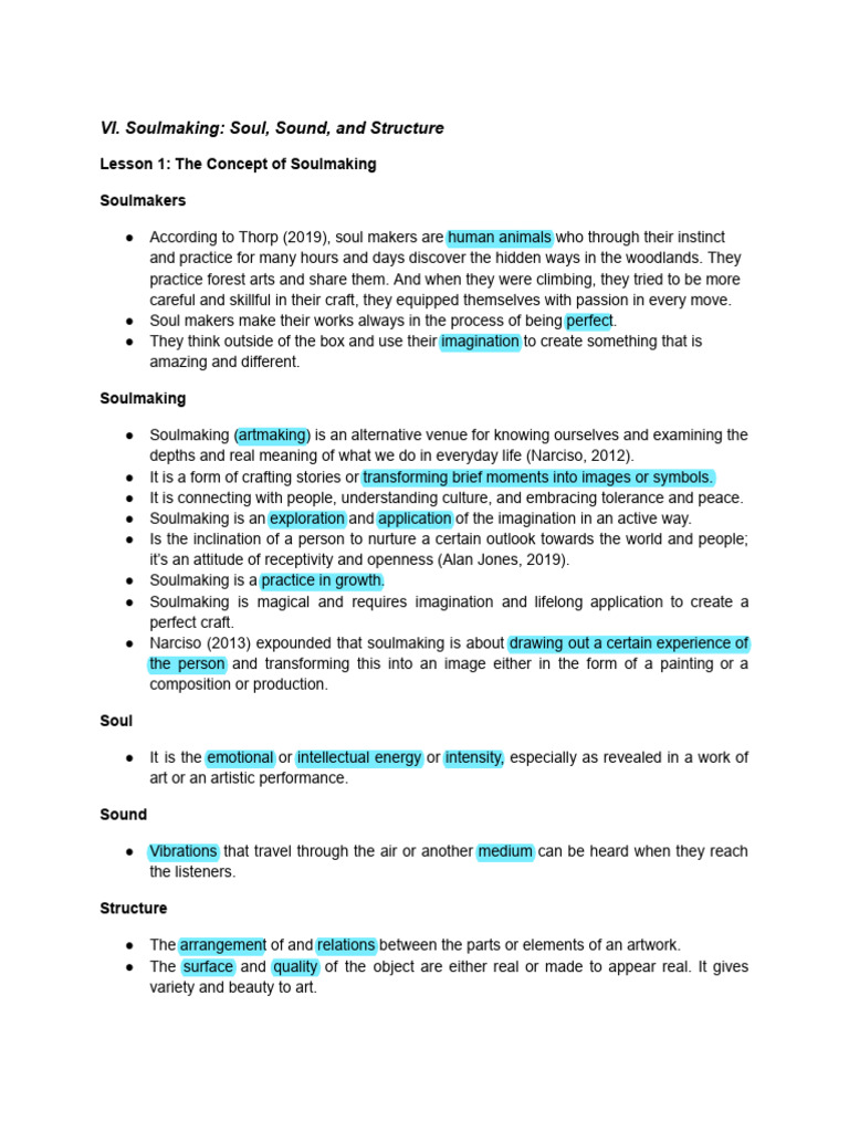 Chapter 6 Soulmaking Soul Sound and Structure | PDF | Improvisation | Mind
