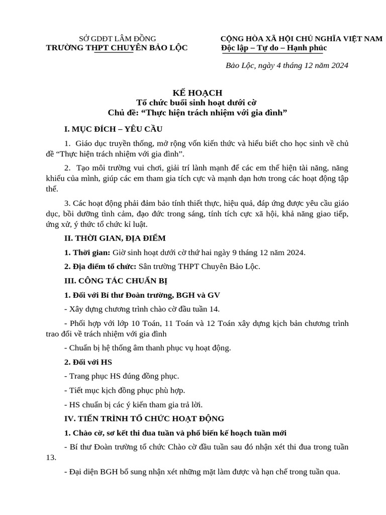 KH Sinh Ho T Dư I C 101112 Toán 2425 | PDF